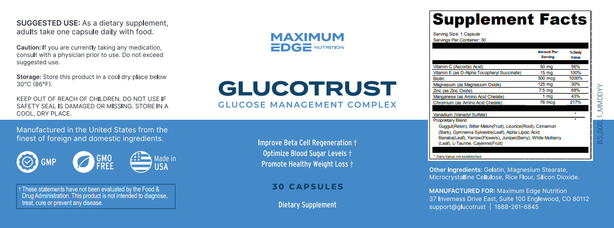 GetGlucoTrust.com Supplement Facts